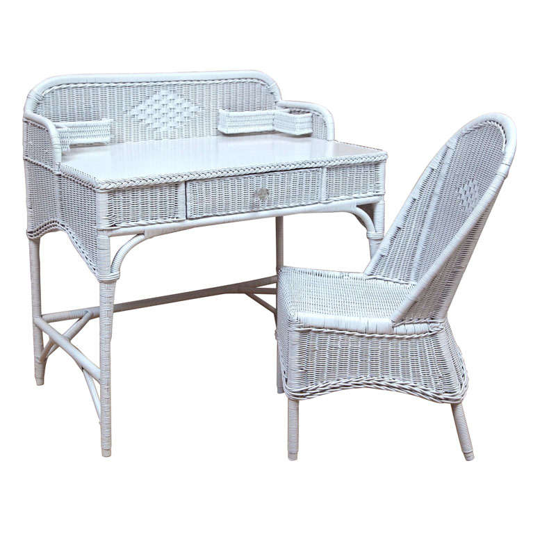 Wicker chair desk hot sale